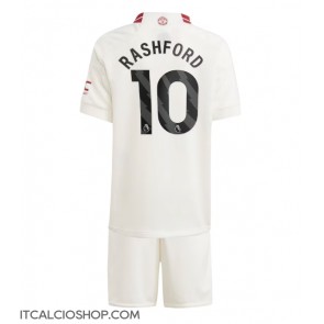 Manchester United Marcus Rashford #10 Terza Maglia Bambino 2023-24 Manica Corta (+ Pantaloni corti)